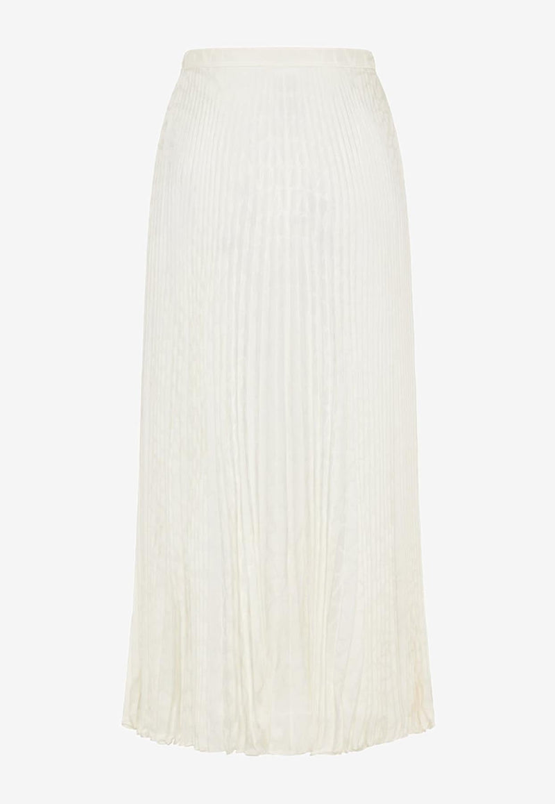 Iconographe Jacquard Pleated Midi Skirt