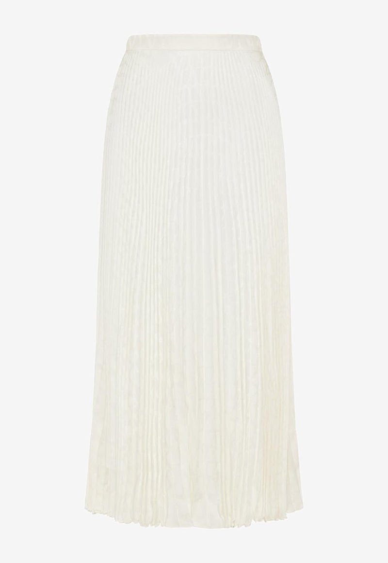 Iconographe Jacquard Pleated Midi Skirt