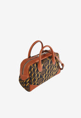 Logo Jacquard Bowling Top Handle Bag