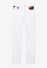 Marmo Print Straight-Leg Jeans