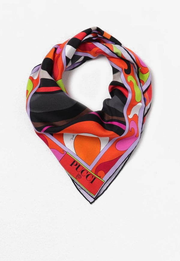 Marmo Print Silk Scarf