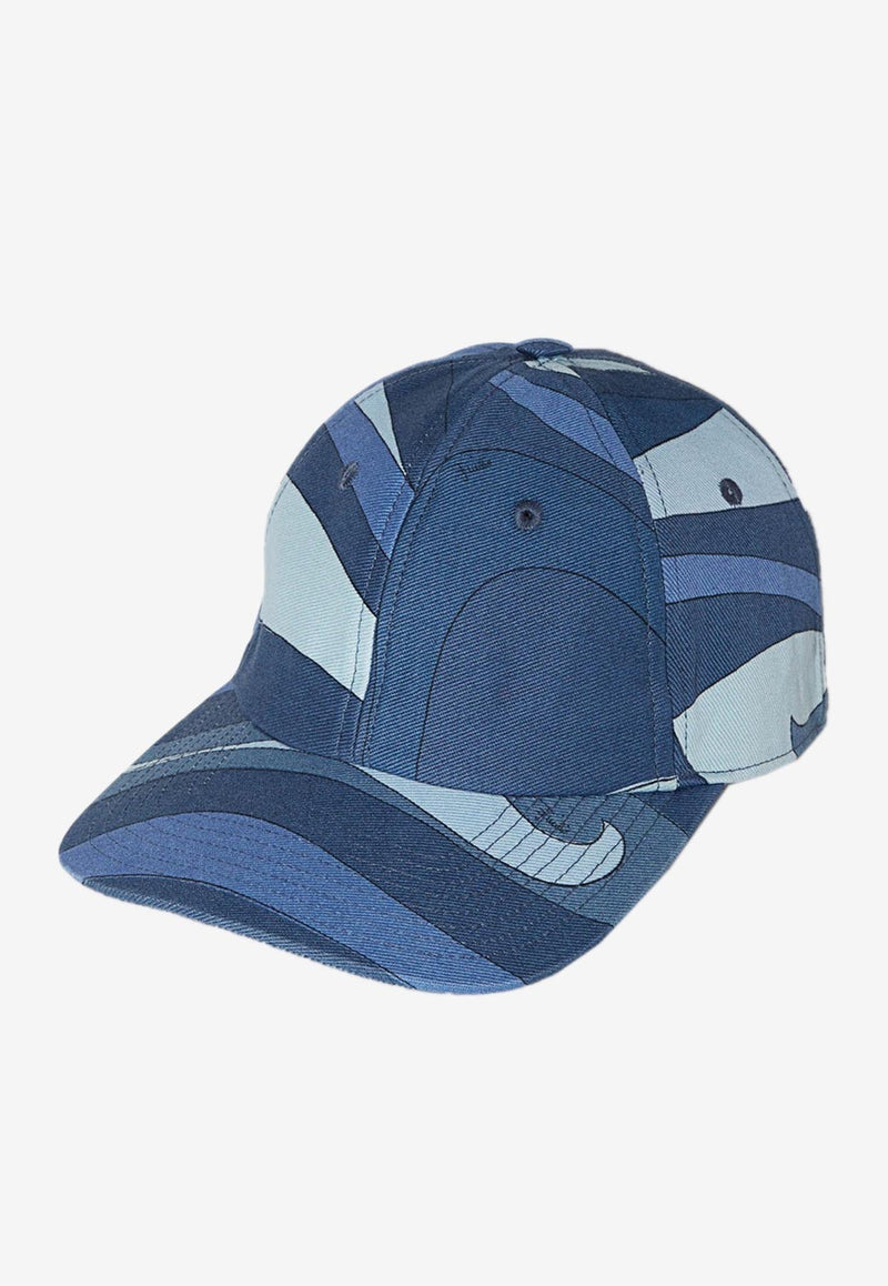 Marmo Print Denim Cap