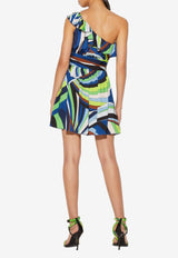 Iride Print One-Shoulder Mini Dress