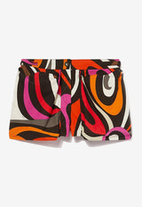 Marmo-Print Mini Shorts