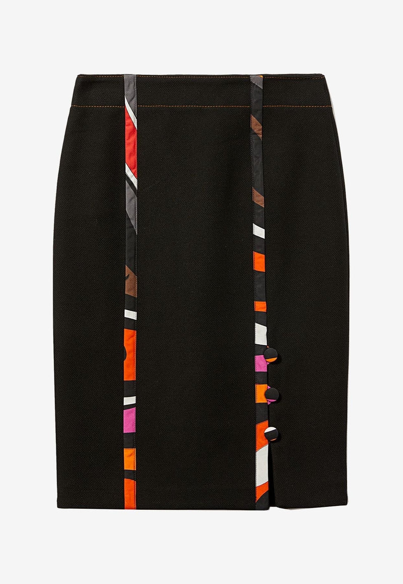 Mini Pencil Skirt with Marmo Inserts