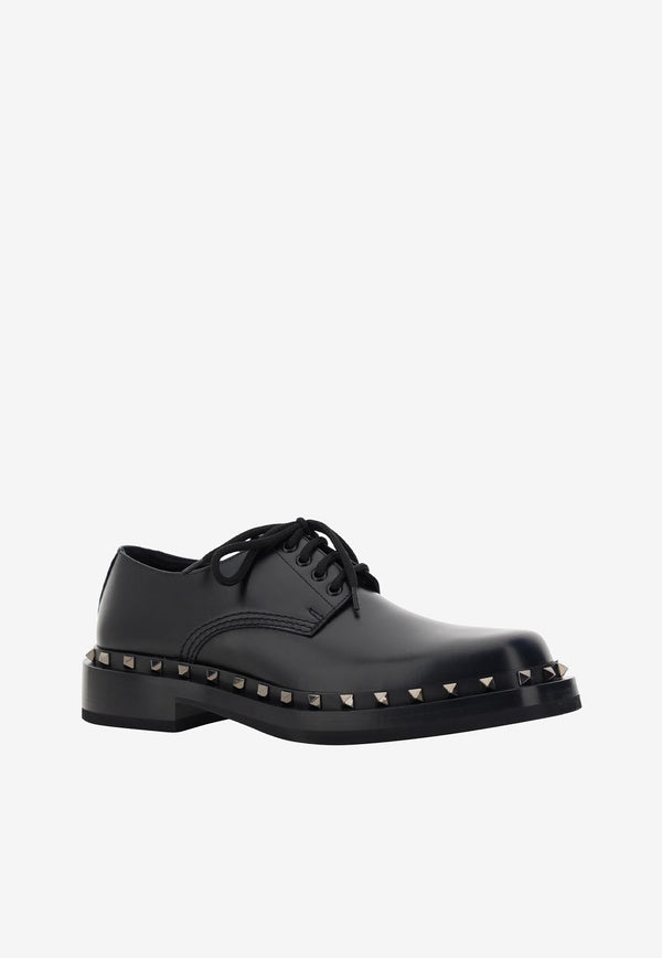 M-Way Rockstud Derby Lace-Up Shoes