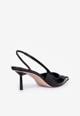 Bella 60 Patent Leather Slingback Pumps