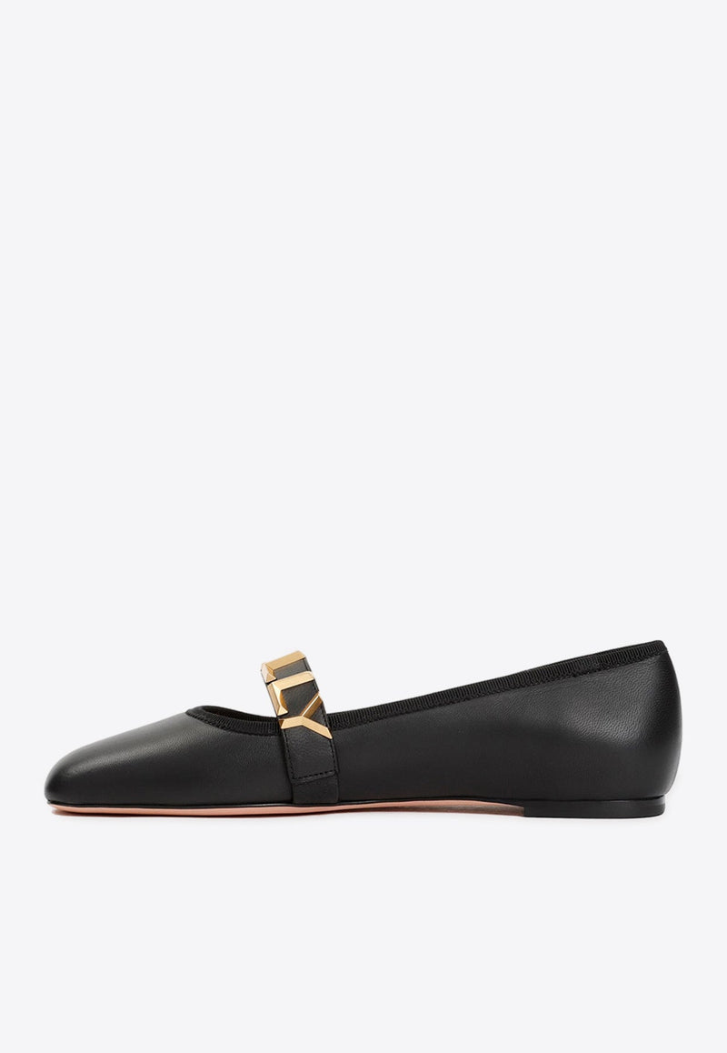 Balby Leather Ballerina Flats