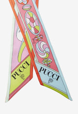 Pesci Print Silk Scarf