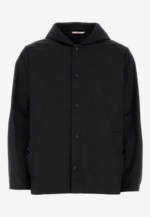 Hooded Overshirt in Tech Fabric