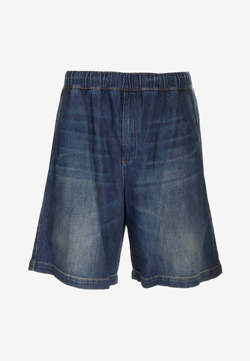 Denim Chambray Bermuda Shorts