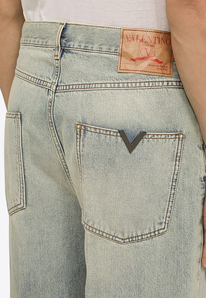 Loose V Detail Jeans