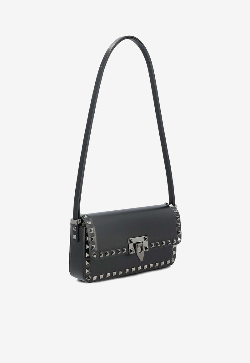 Rockstud23 E/W Leather Top Handle Bag