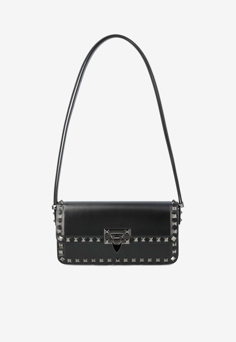 Rockstud23 E/W Leather Top Handle Bag