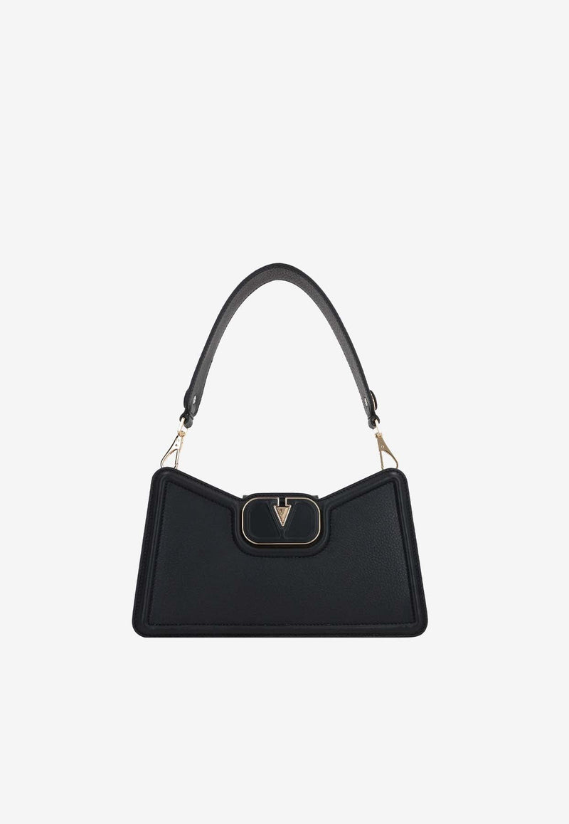 VLogo Grained Leather Shoulder Bag