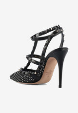 Rockstud 100 Crystal Mesh Pumps