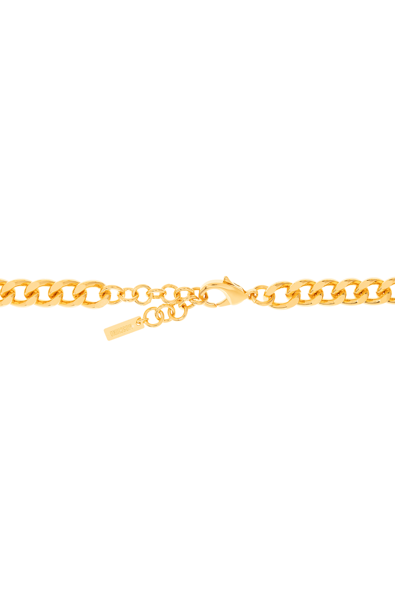 Crystal-Embellished Logo Necklace