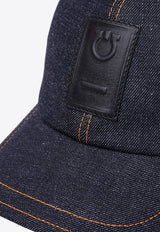 Gancini Patch Denim Baseball Cap