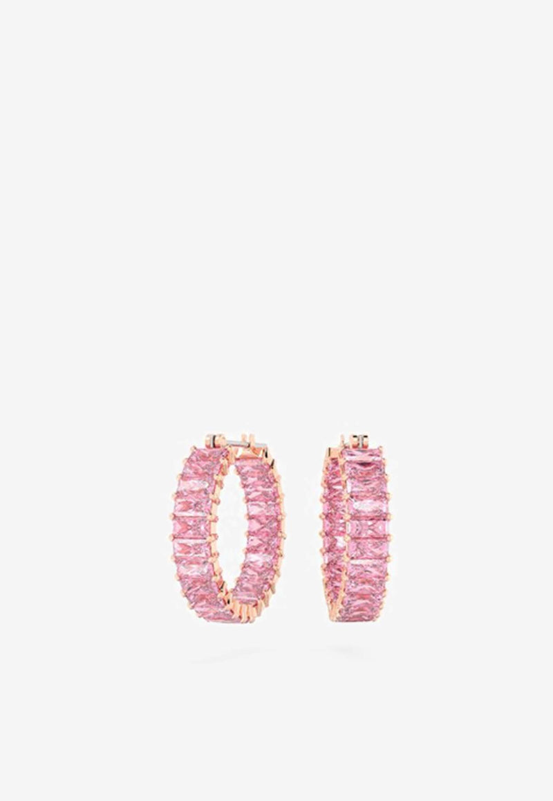 Matrix Hoop Crystal Embellished Earrings