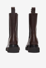 Calfskin Lug Boots with Elasticated Side Panels