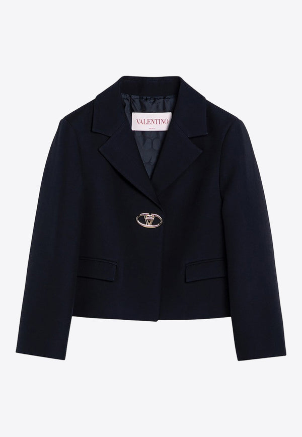 Signature VLogo Wool-Blend Blazer