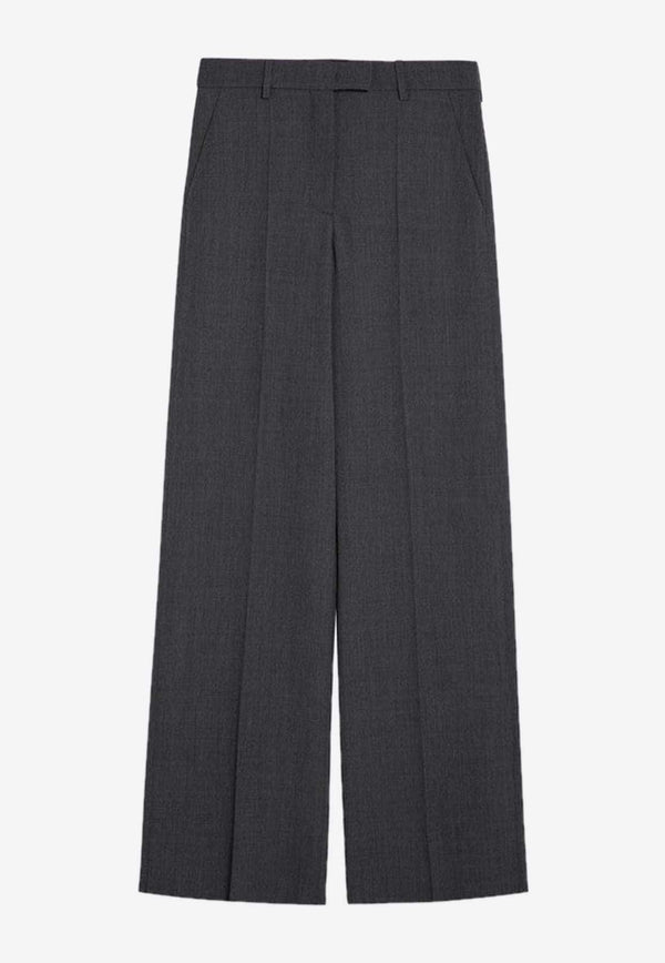 Wide-Leg Tailored Wool Pants