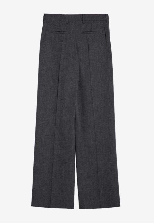 Wide-Leg Tailored Wool Pants