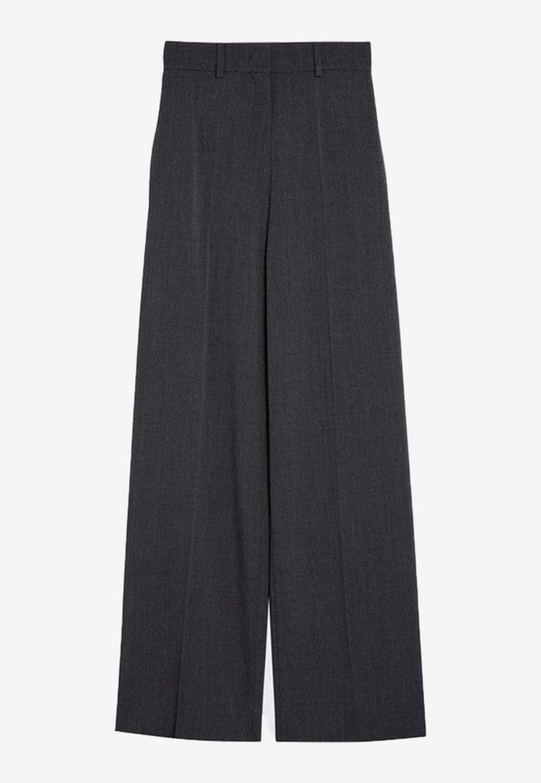 High-Waist Wide-Leg Wool Pants