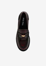 50 Penny Loafer Pumps in Brushed Leather