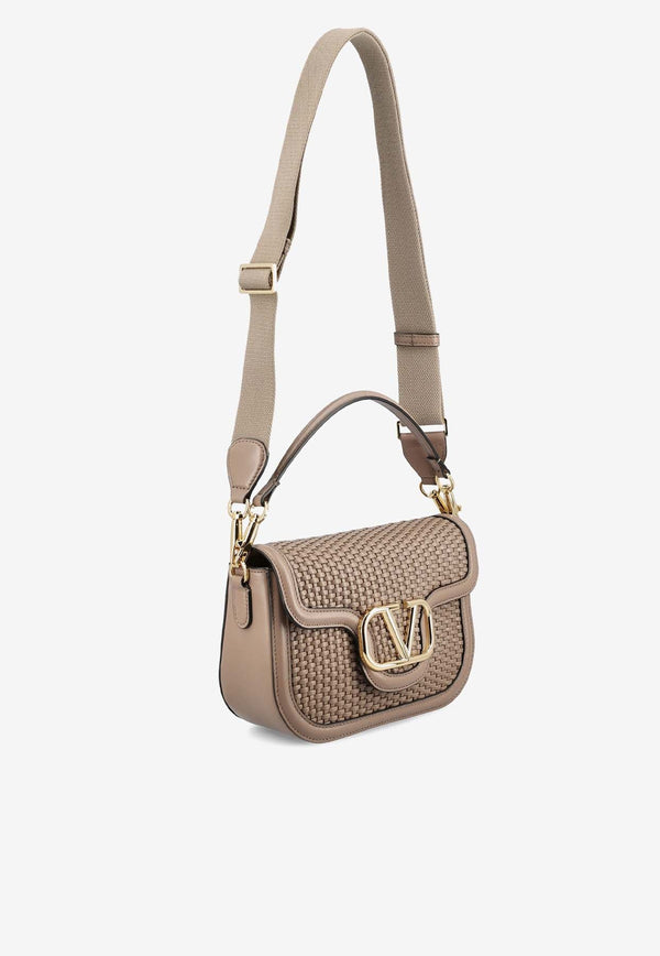 Alltime Woven Leather Top Handle Bag