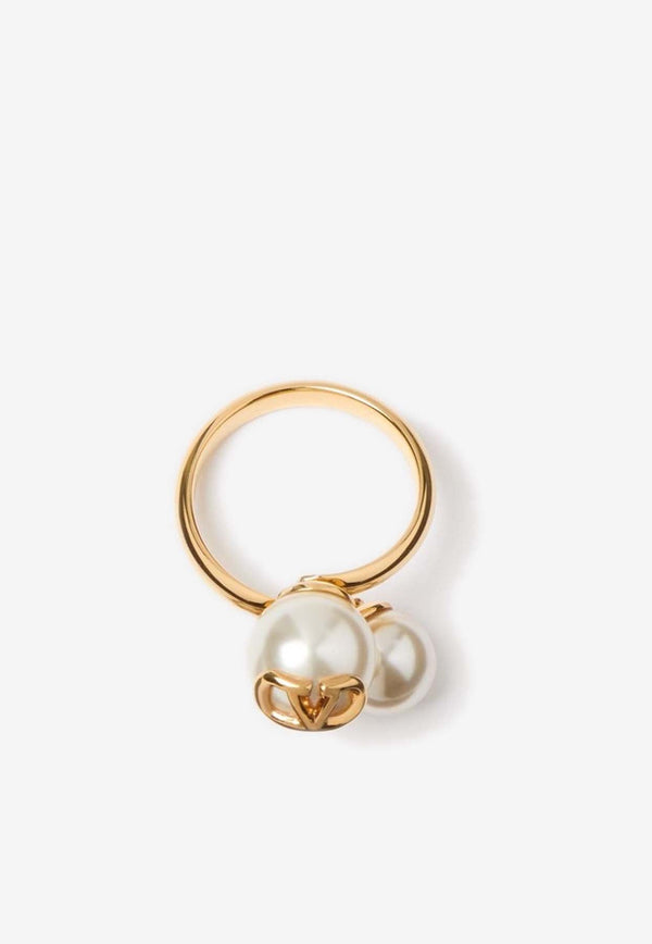 VLogo Pearl Ring