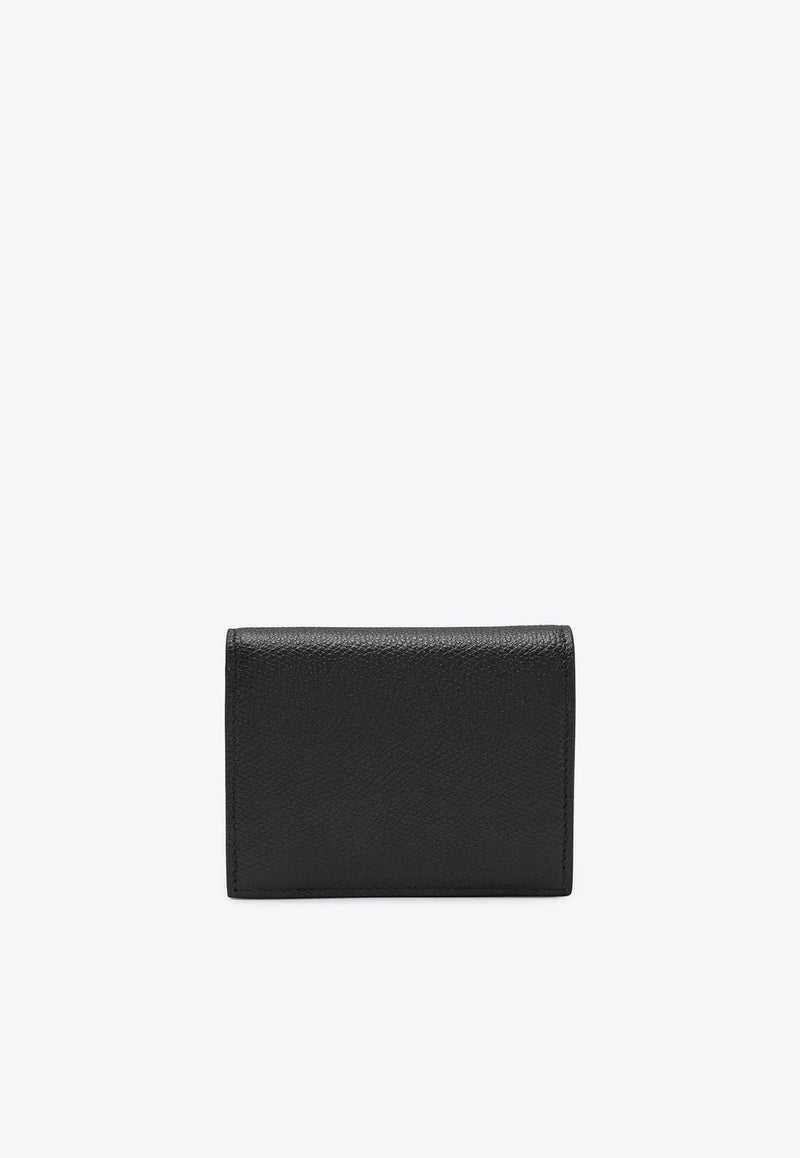 Signature VLogo Compact Leather Wallet
