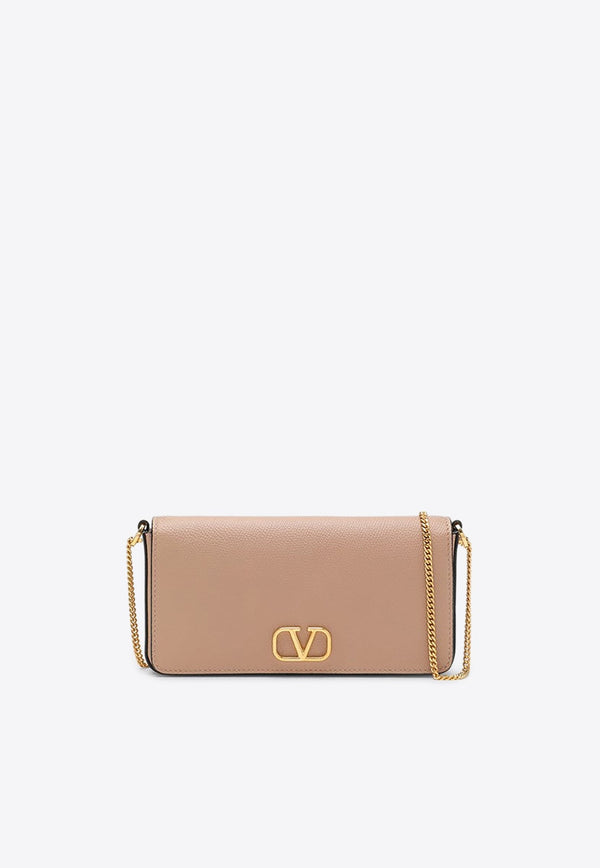 Signature VLogo Leather Crossbody Bag