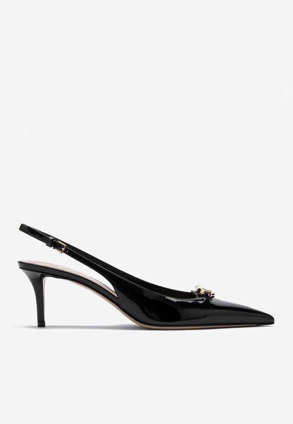 The Bold Edition VLogo 60 Slingback Pumps in Patent Leather