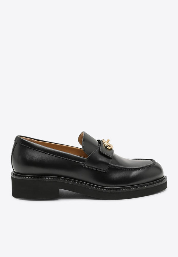 VLogo Locker Leather Loafers