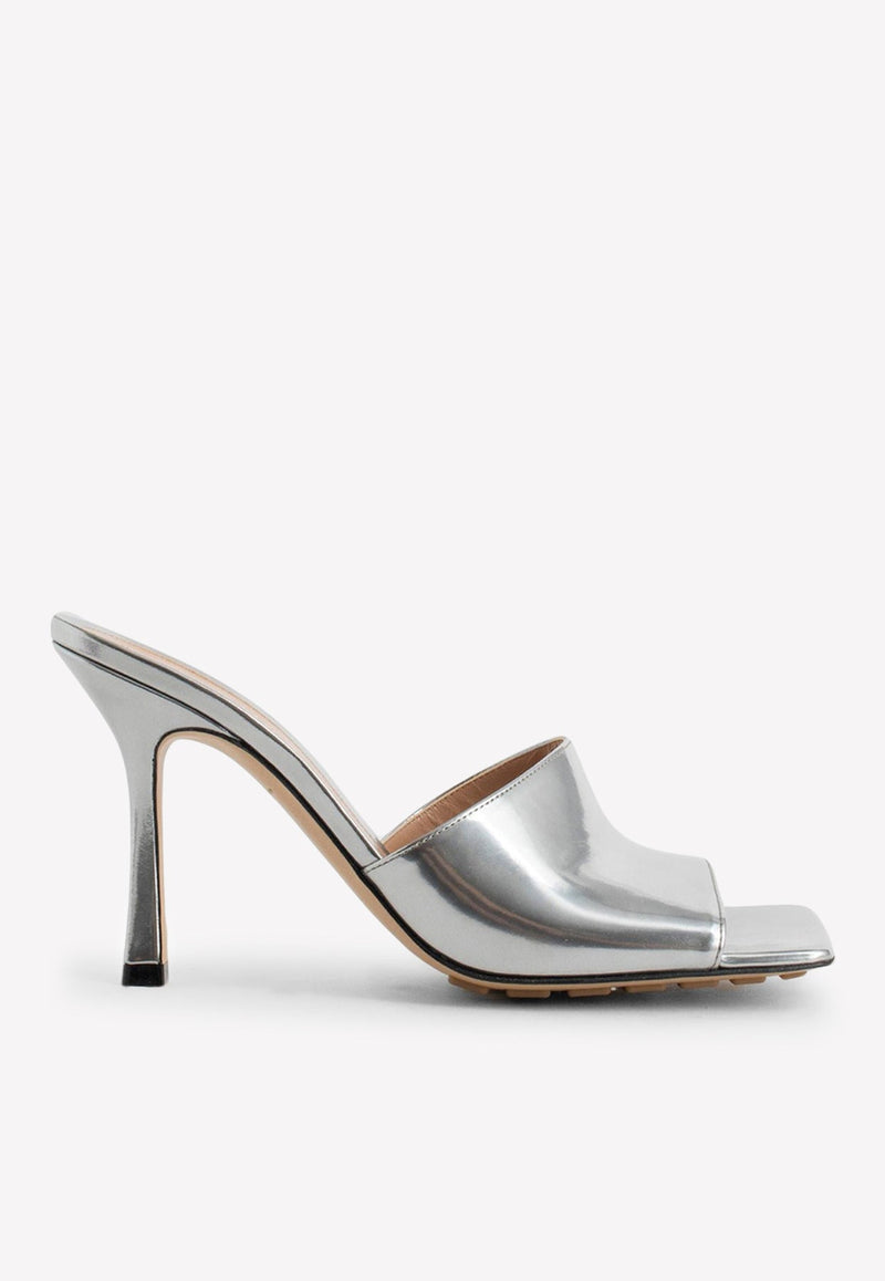 Stretch 90 Mules in Metallic Calf Leather