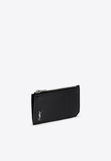 Tiny Cassandre Zip Cardholder in Calf Leather