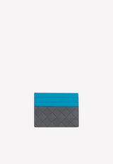 Dual Tone Intrecciato Leather Cardholder