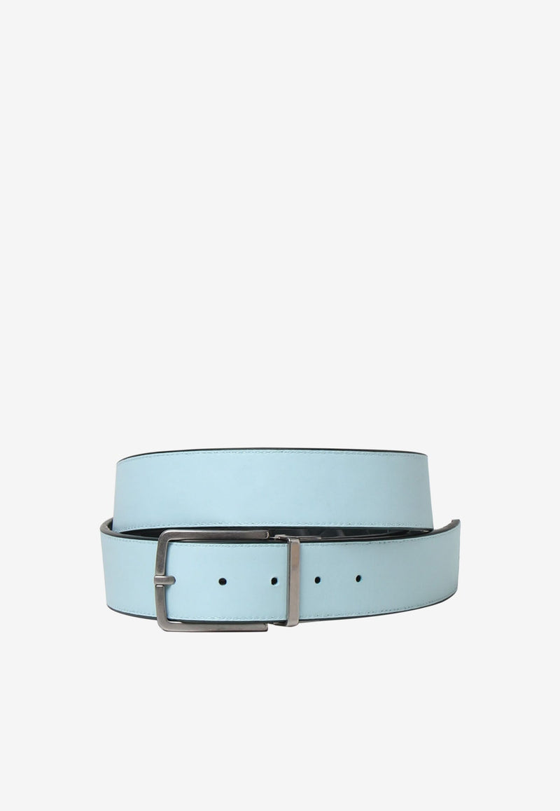 Intrecciato Leather Reversible Belt