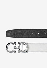 Reversible Gancini Leather Belt