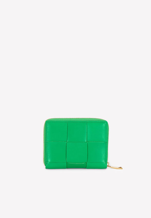 Intrecciato Zipped Leather Wallet