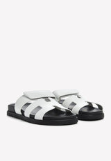 Chypre Sandals in White Calfskin