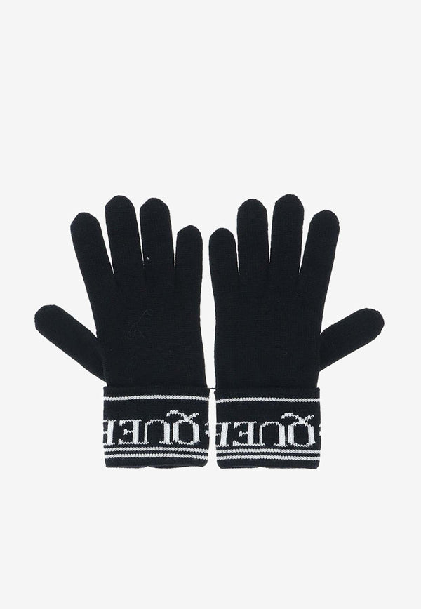 Logo-Jacquard Knitted Gloves
