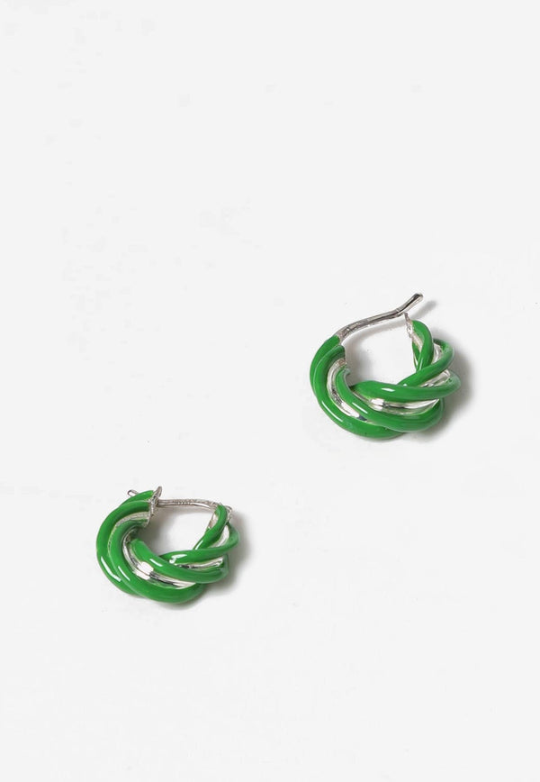 Pillar Twisted Hoop Earrings