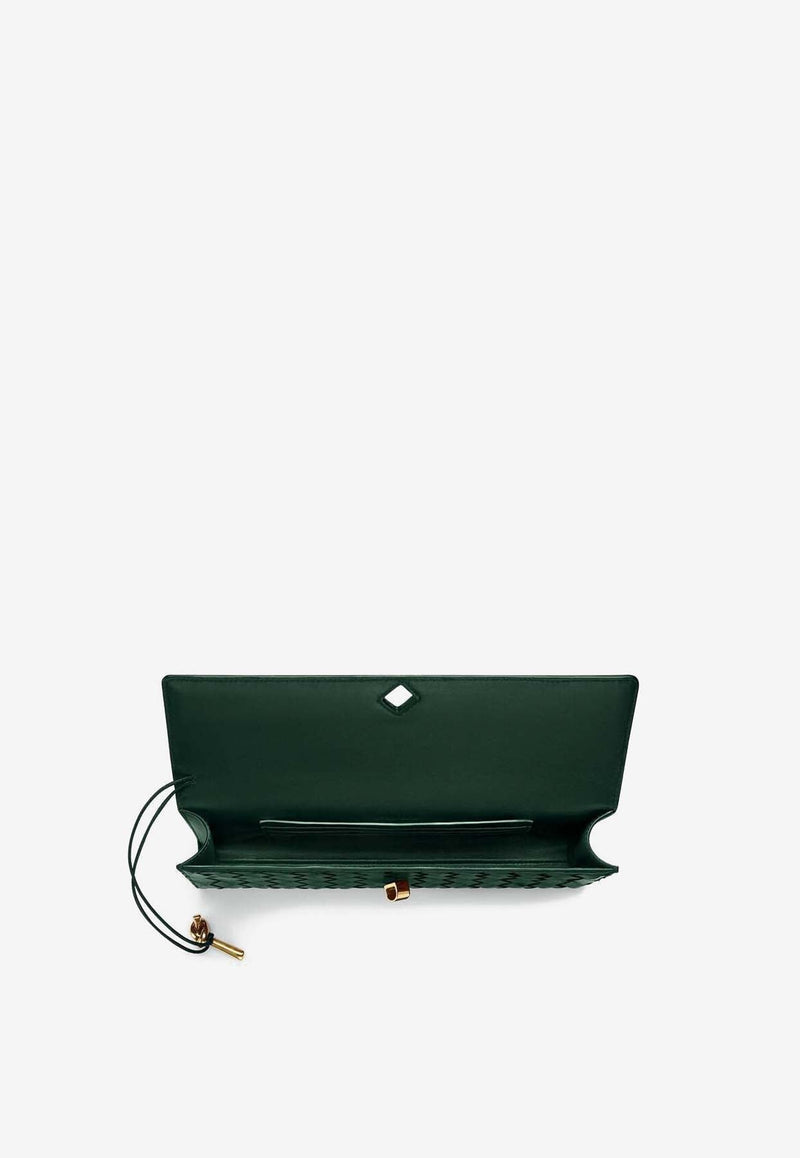 Andiamo Long Clutch in Intrecciato Lamb Leather