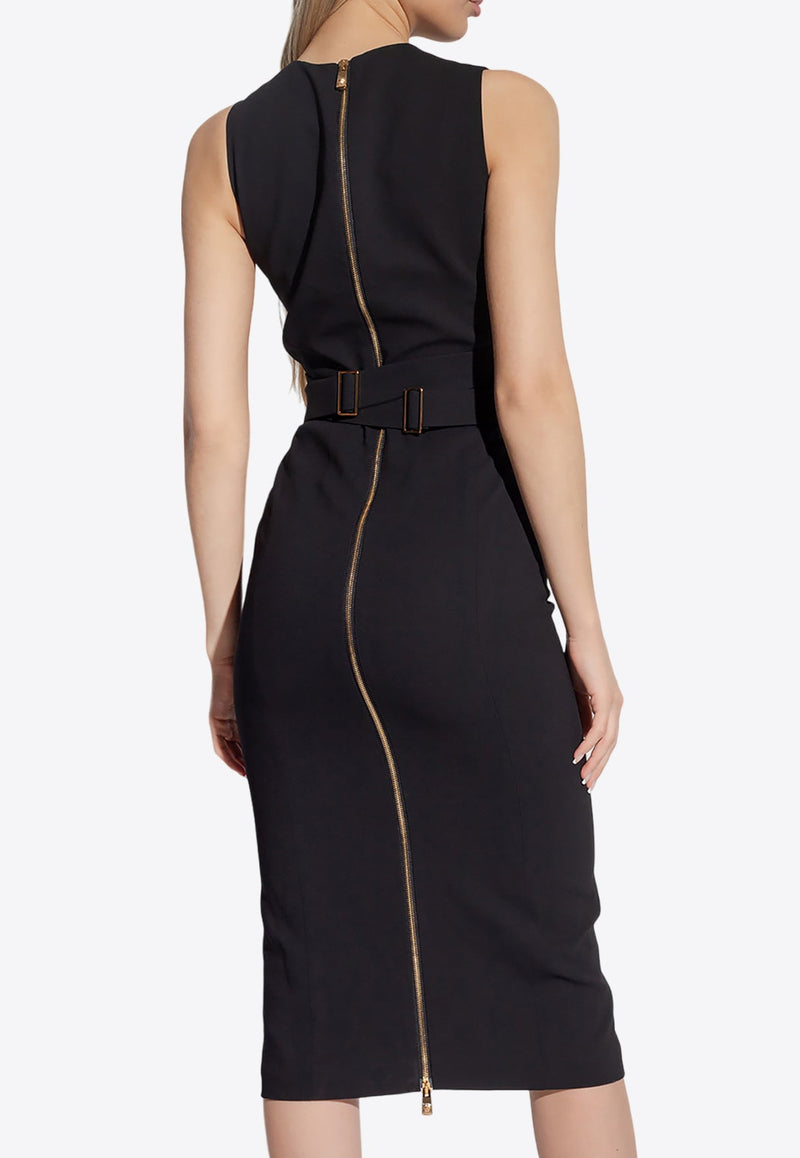 Medusa V-neck Midi Dress