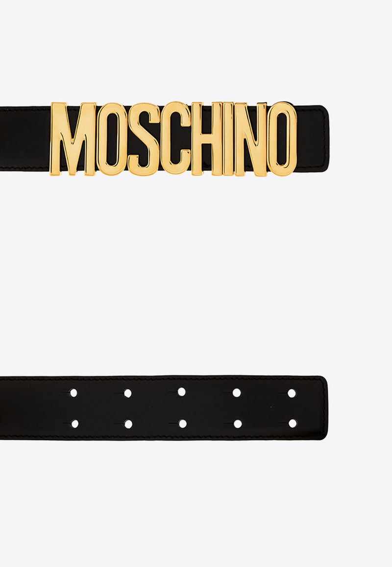 Logo Lettering Leather Belt