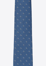 Gancini Print Tie