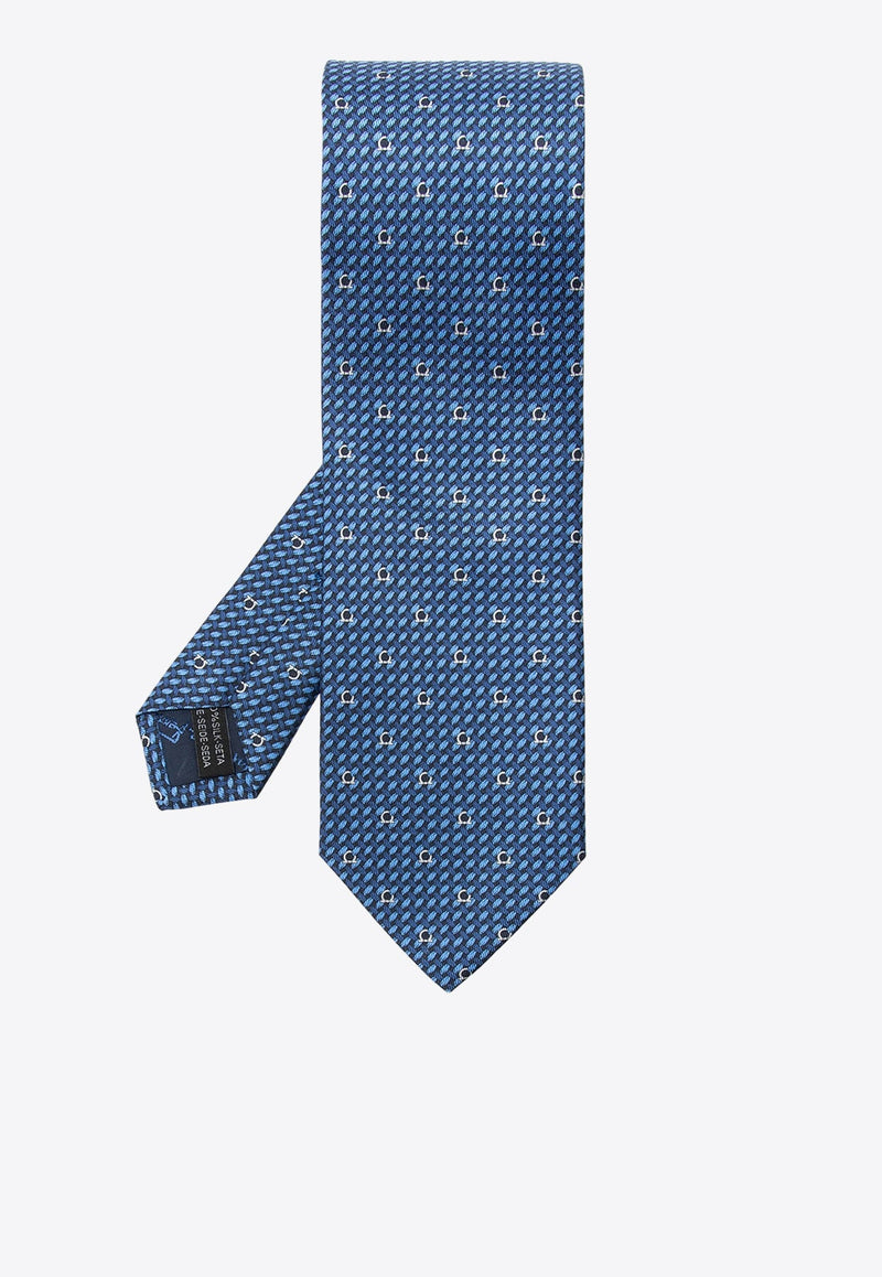 Gancini Print Tie