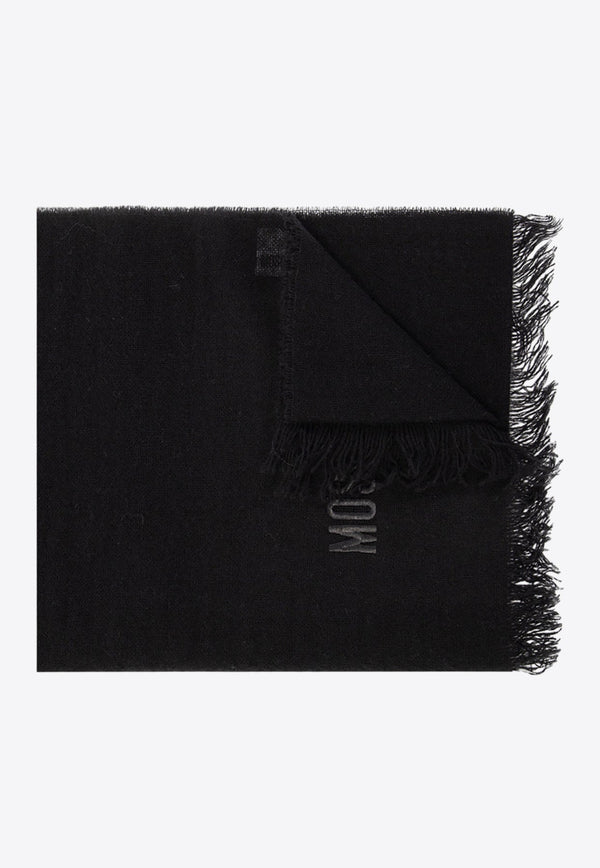 Logo-Embroidered Cashmere Scarf